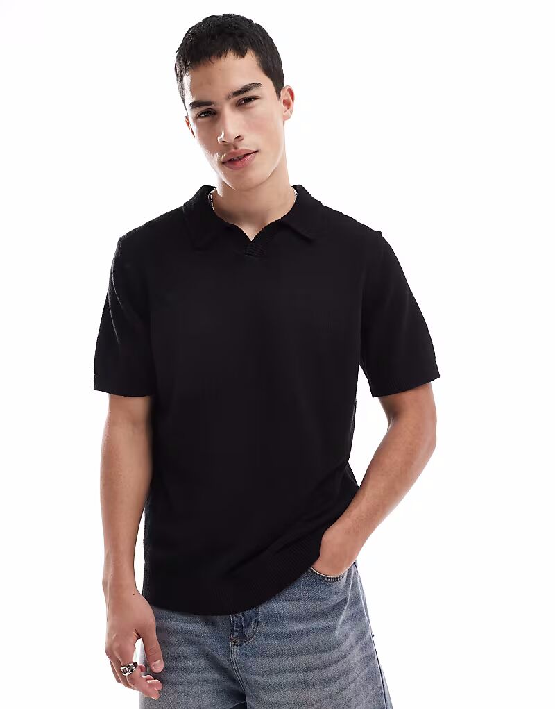 Рубашка поло Jack & Jones Premium с разрезным воротом и текстурой букле черного цвета
Рубашка поло Jack & Jones Premium с разрезным воротом и текстурой букле черного цвета