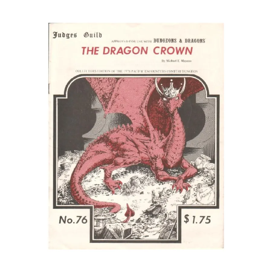 Модуль Dragon Crown (1st Printing), Dungeons & Dragons Fantasy Modules (D - F) (Judges Guild)
Модуль Dragon Crown (1st Printing), Dungeons & Dragons Fantasy Modules (D - F) (Judges Guild)
