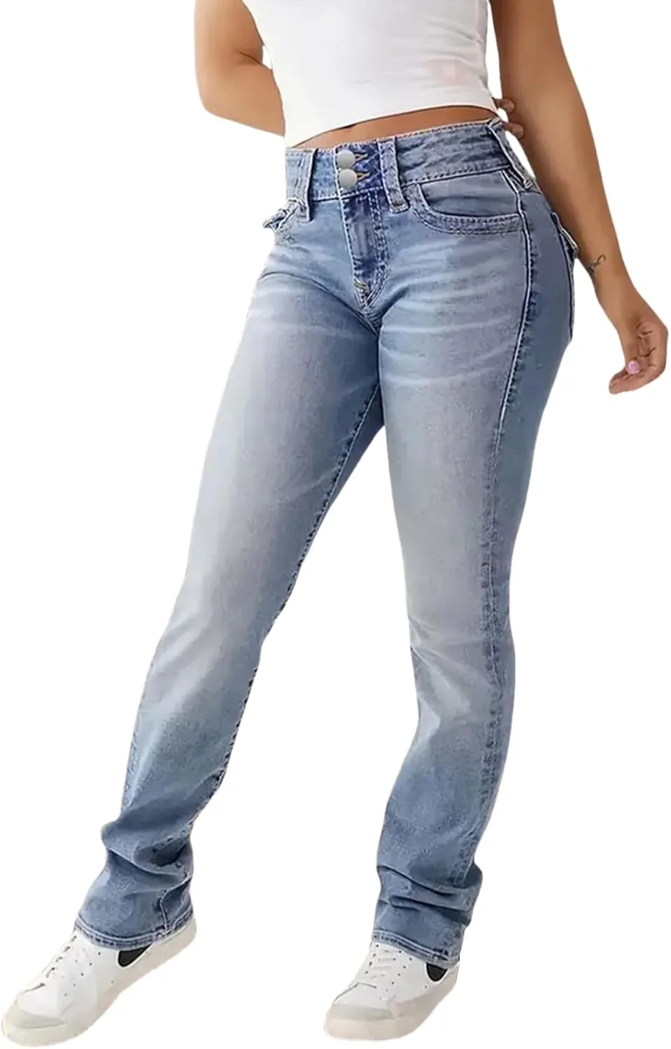 Женские джинсы High-Rise Straight-Leg Slim, Cotton-Blend Denim, Stretch
Женские джинсы High-Rise Straight-Leg Slim, Cotton-Blend Denim, Stretch