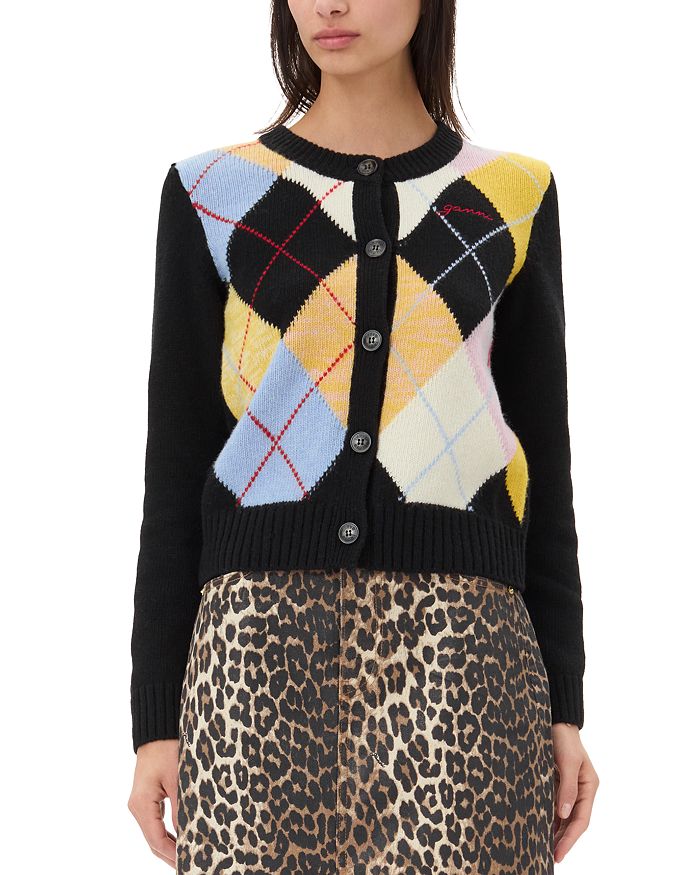 Кардиган из смеси шерсти «арлекин» GANNI, мультиколор
Кардиган из смеси шерсти «арлекин» GANNI, мультиколор