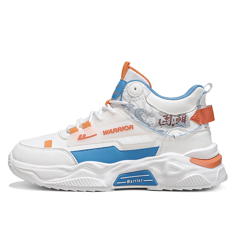 WARRIOR Износостойкие, легкие, дышащие и нескользящие. Высокие повседневные мужские туфли белого, синего и оранжевого цветов
WARRIOR Износостойкие, легкие, дышащие и нескользящие. Высокие повседневные мужские туфли белого, синего и оранжевого цветов