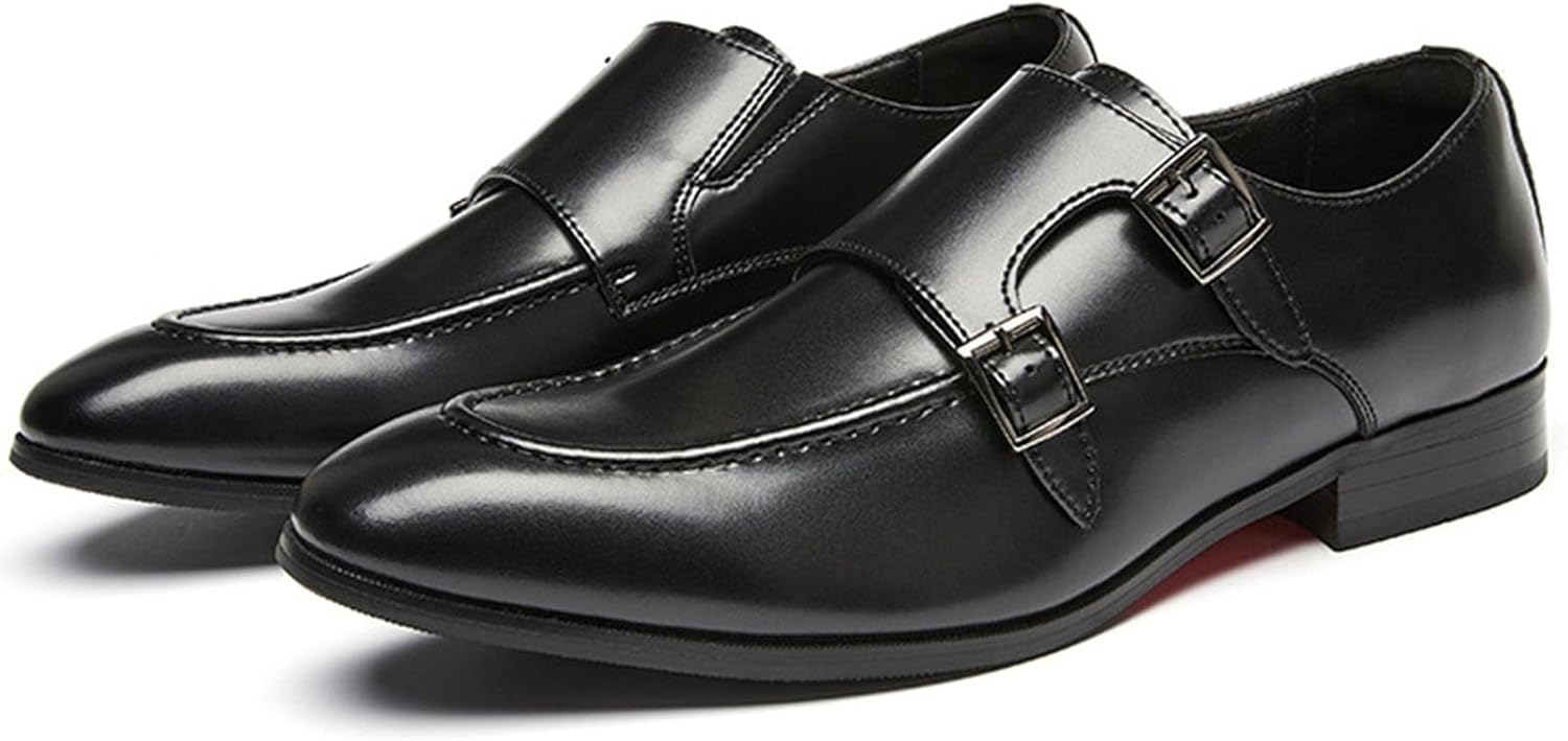 Мужские деловые туфли с двойной монковой пряжкой из кожи, стильные и удобные кожаные повседневные туфли с противоскользящей подошвой Vannida, черный
Мужские деловые туфли с двойной монковой пряжкой из кожи, стильные и удобные кожаные повседневные туфли с противоскользящей подошвой Vannida, черный