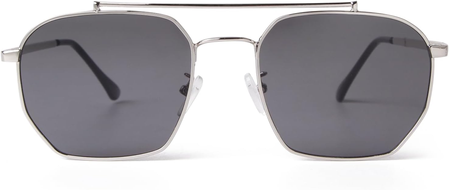 Модные квадратные шестиугольные солнцезащитные очки для женщин и мужчин в стиле ретро с двойной перемычкой и металлическими линзами, многоугольные солнцезащитные очки в стиле 80-х PEGH, Silver / Grey Lens
Модные квадратные шестиугольные солнцезащитные очки для женщин и мужчин в стиле ретро с двойной перемычкой и металлическими линзами, многоугольные солнцезащитные очки в стиле 80-х PEGH, Silver / Grey Lens