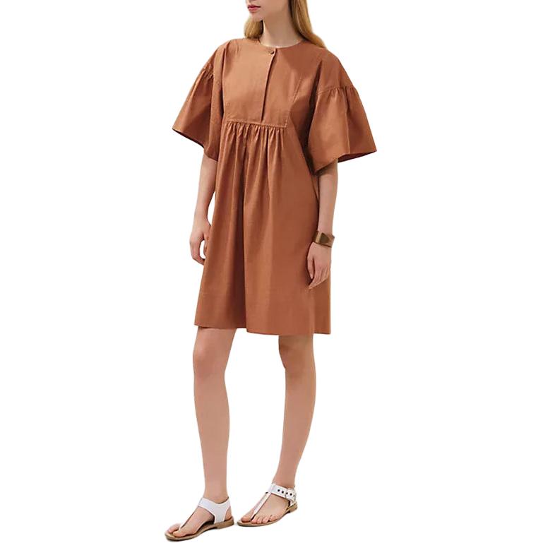 HERMES Коричневое женское платье с короткими рукавами
HERMES Коричневое женское платье с короткими рукавами