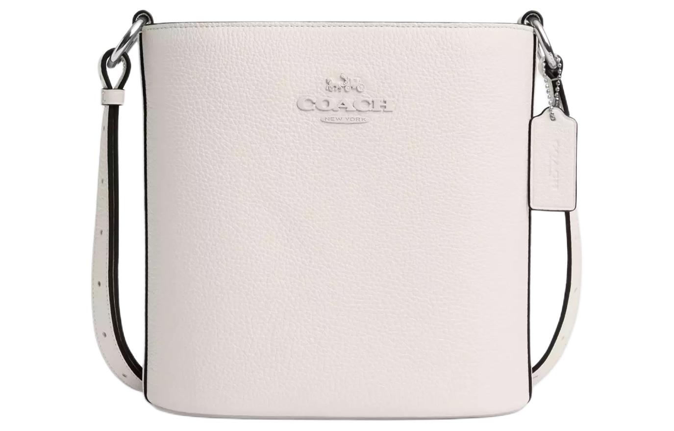 COACH Изящная кожаная сумка-ведро через плечо маленькая женская серебристая и меловая
COACH Изящная кожаная сумка-ведро через плечо маленькая женская серебристая и меловая