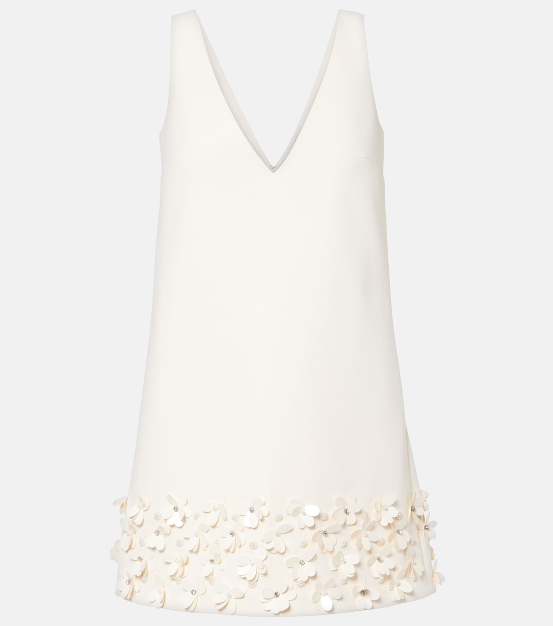 Свадебное мини-платье из крепа с пайетками Self-Portrait, кремовый
Свадебное мини-платье из крепа с пайетками Self-Portrait, кремовый