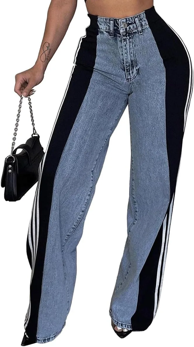 Женские джинсы high waisted wide leg с патчворком и полосками knowfashionstyle
Женские джинсы high waisted wide leg с патчворком и полосками knowfashionstyle