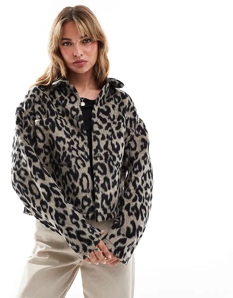 Укороченная куртка с леопардовым принтом New Look, Коричневый, Укороченная куртка с леопардовым принтом New Look
Укороченная куртка с леопардовым принтом New Look, Коричневый, Укороченная куртка с леопардовым принтом New Look