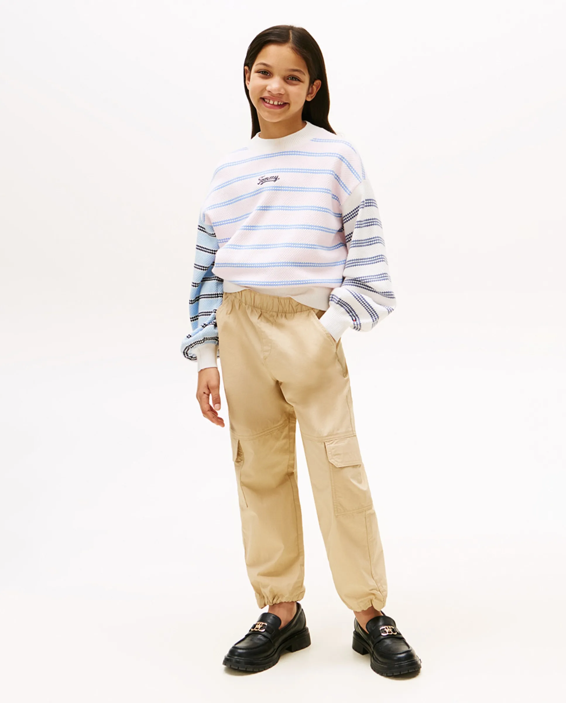 Длинные прямые брюки для девочки с эластичной талией Tommy Hilfiger, коричневый
Длинные прямые брюки для девочки с эластичной талией Tommy Hilfiger, коричневый