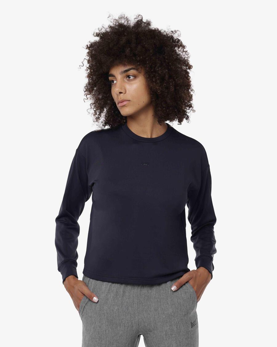 JAKED Женская синтетическая толстовка темно-синего цвета для фитнеса
JAKED Женская синтетическая толстовка темно-синего цвета для фитнеса