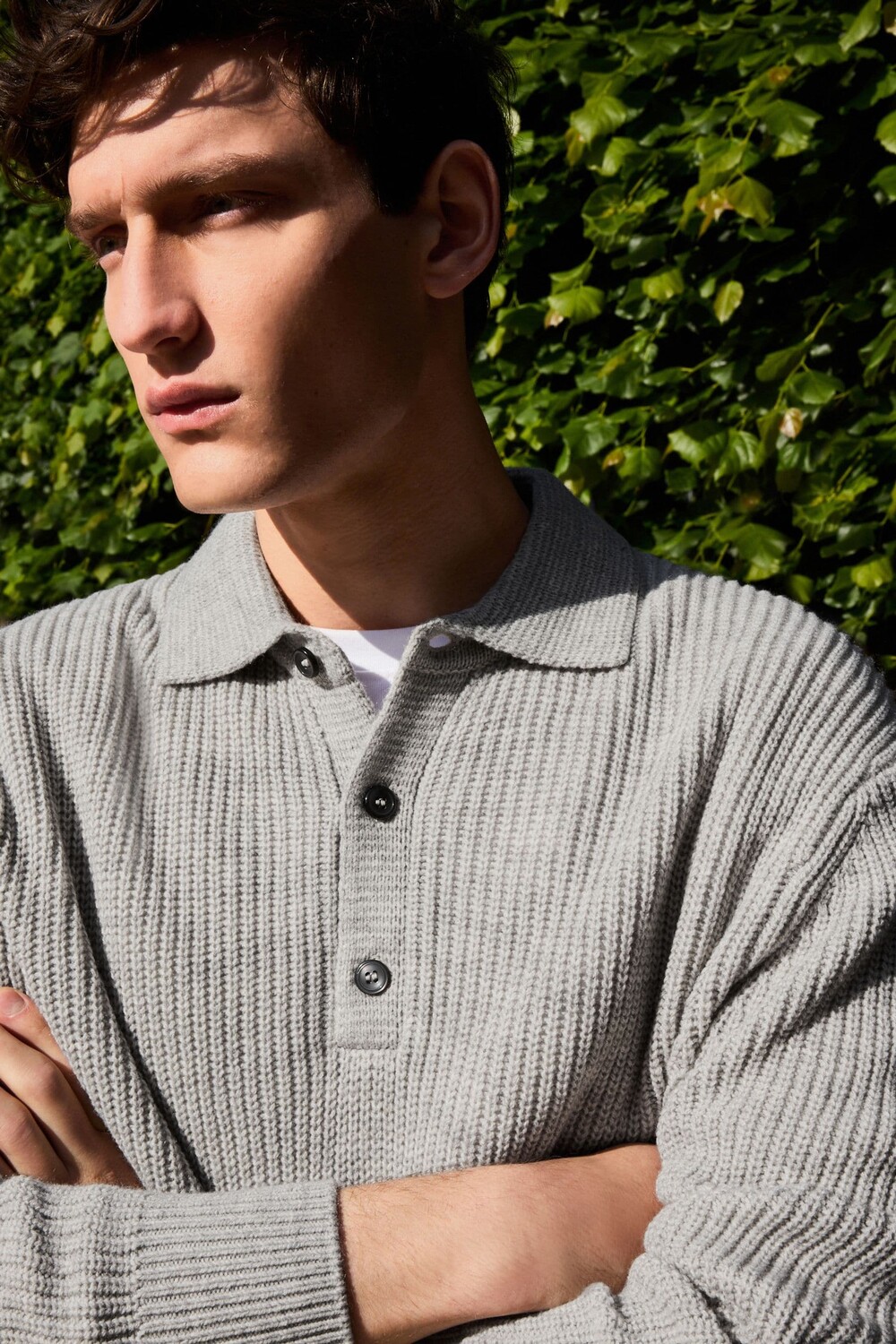 Свободного кроя трикотажная рубашка поло с длинными рукавами и шерстью Next, серый
Свободного кроя трикотажная рубашка поло с длинными рукавами и шерстью Next, серый