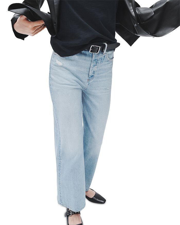 Укороченные хлопковые махровые спортивные штаны Miramar Sofie rag &bone в цвете Meadowblue rag & bone, синий 
Укороченные хлопковые махровые спортивные штаны Miramar Sofie rag &bone в цвете Meadowblue rag & bone, синий