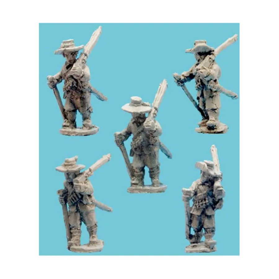 Мушкетеры в шляпах, Historical Miniatures - English Civil War (15mm)
Мушкетеры в шляпах, Historical Miniatures - English Civil War (15mm)