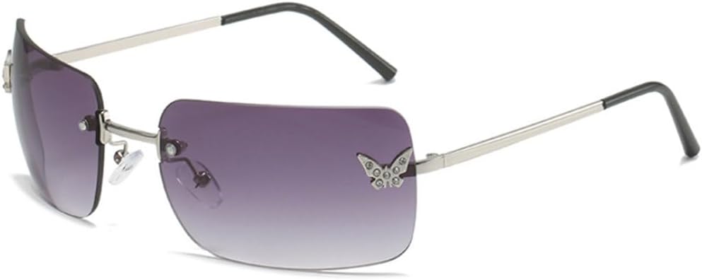 Женские солнцезащитные очки в панк-стиле без оправы, модные мужские солнцезащитные очки класса люкс с персонализированным бриллиантовым узором в виде бабочки LVTFCO, Silver Gray
Женские солнцезащитные очки в панк-стиле без оправы, модные мужские солнцезащитные очки класса люкс с персонализированным бриллиантовым узором в виде бабочки LVTFCO, Silver Gray