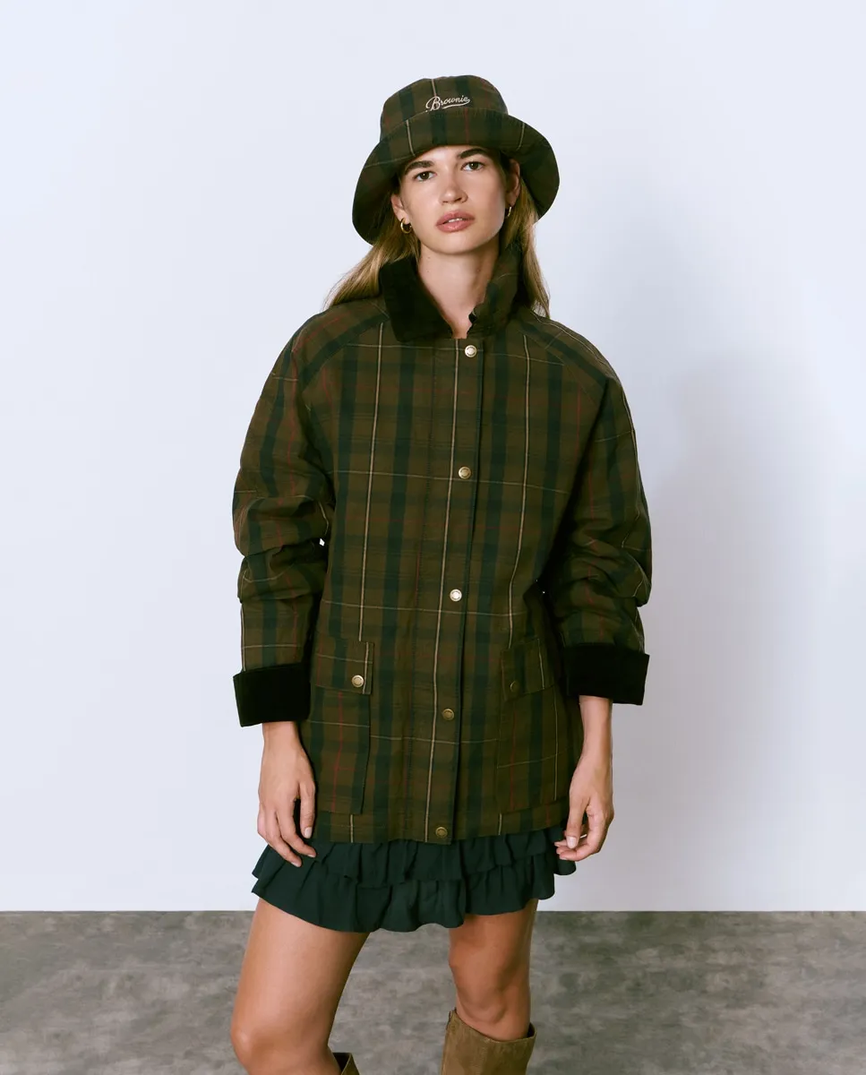 Женская вощеная куртка в клетку с овечьим жилетом Brownie, темно-зеленый
Женская вощеная куртка в клетку с овечьим жилетом Brownie, темно-зеленый