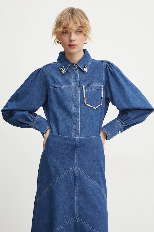 Джинсовая рубашка Bruuns Bazaar, синий 
Джинсовая рубашка Bruuns Bazaar, синий