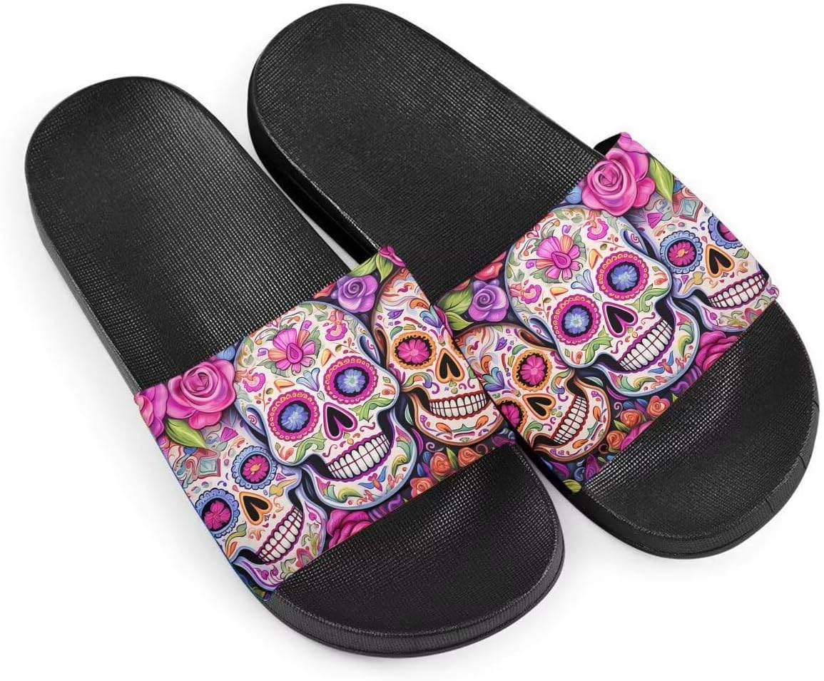 Женские сандалии тапочки с готическим принтом черепа, босоножки для лета для дома и улицы, День мертвых Getelinseng, Fiesta Skull
Женские сандалии тапочки с готическим принтом черепа, босоножки для лета для дома и улицы, День мертвых Getelinseng, Fiesta Skull