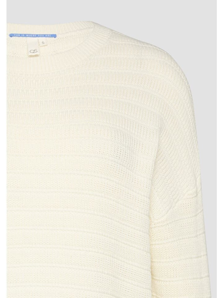 Пуловер QS Strickpullover langarm, кремовый
Пуловер QS Strickpullover langarm, кремовый