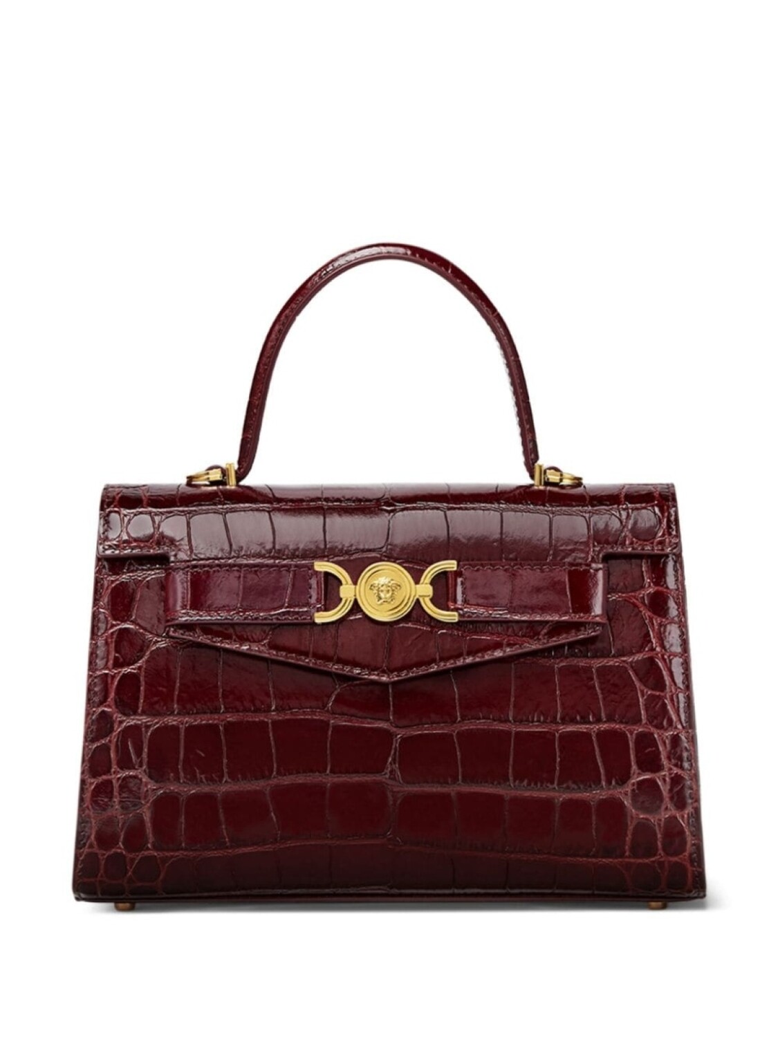 Сумка-тоут Versace с тиснением под крокодила, коричневый
Сумка-тоут Versace с тиснением под крокодила, коричневый