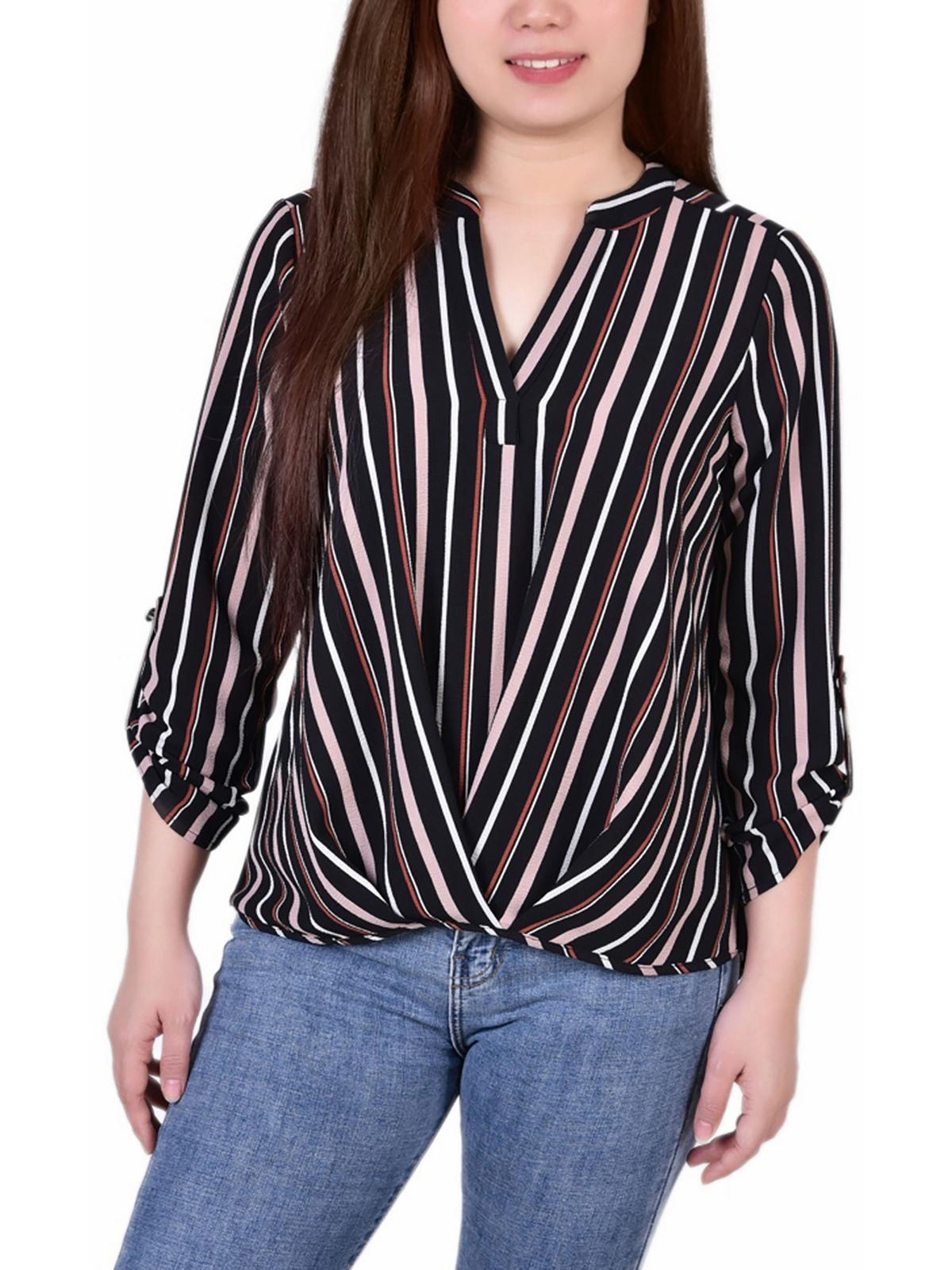 Женская блузка Petites Surplice Printed NY Collection, черный/лиловый
Женская блузка Petites Surplice Printed NY Collection, черный/лиловый