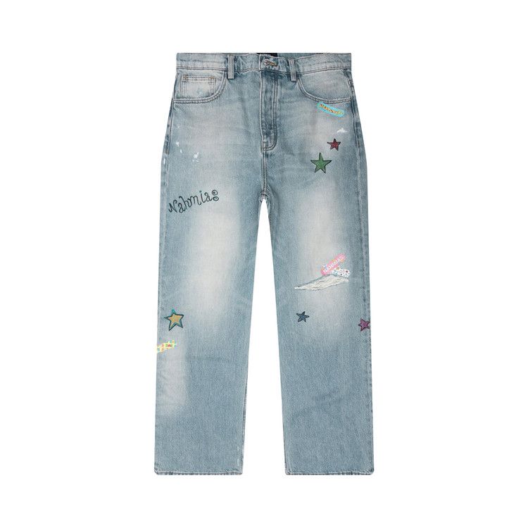 Джинсы Nahmias Bandaid Baggy Jeans, Light Wash Denim
Джинсы Nahmias Bandaid Baggy Jeans, Light Wash Denim