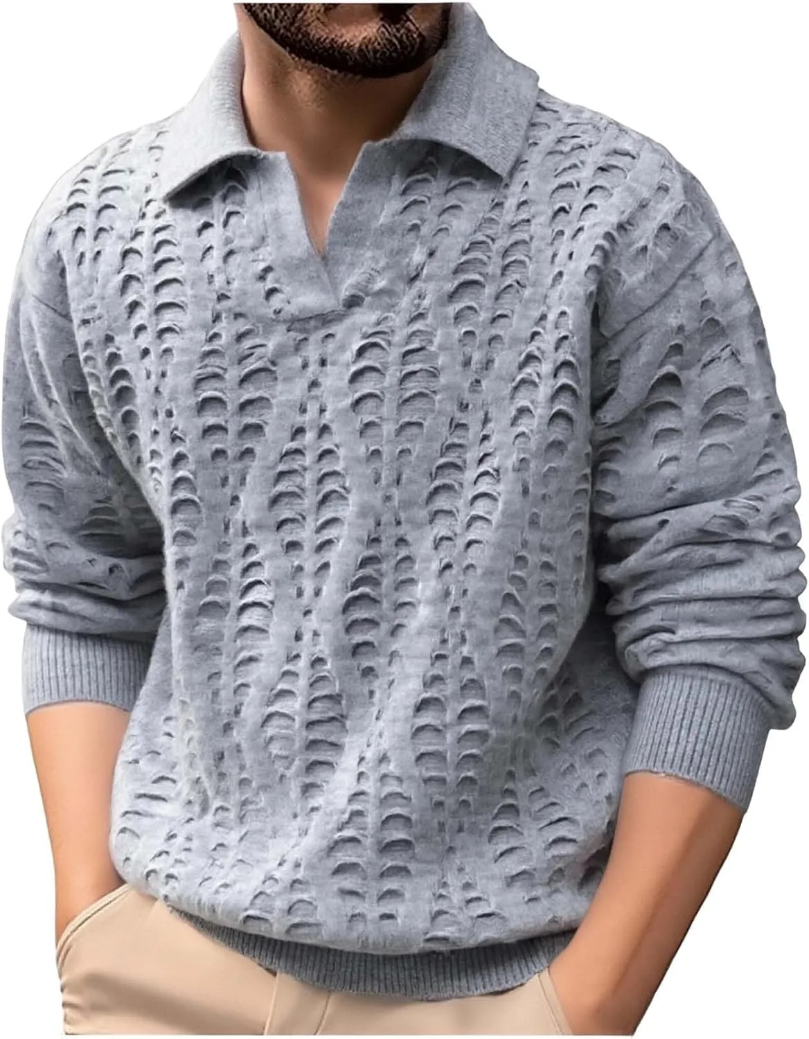 Мужской свитер 2025 V-образный вырез легкий длинный рукав Lmdudan
Мужской свитер 2025 V-образный вырез легкий длинный рукав Lmdudan