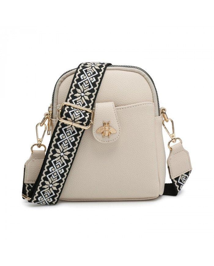 Сумка через плечо с холщовым ремешком Bee Badge и двумя секциями на молнии JFY, бежевый
Сумка через плечо с холщовым ремешком Bee Badge и двумя секциями на молнии JFY, бежевый