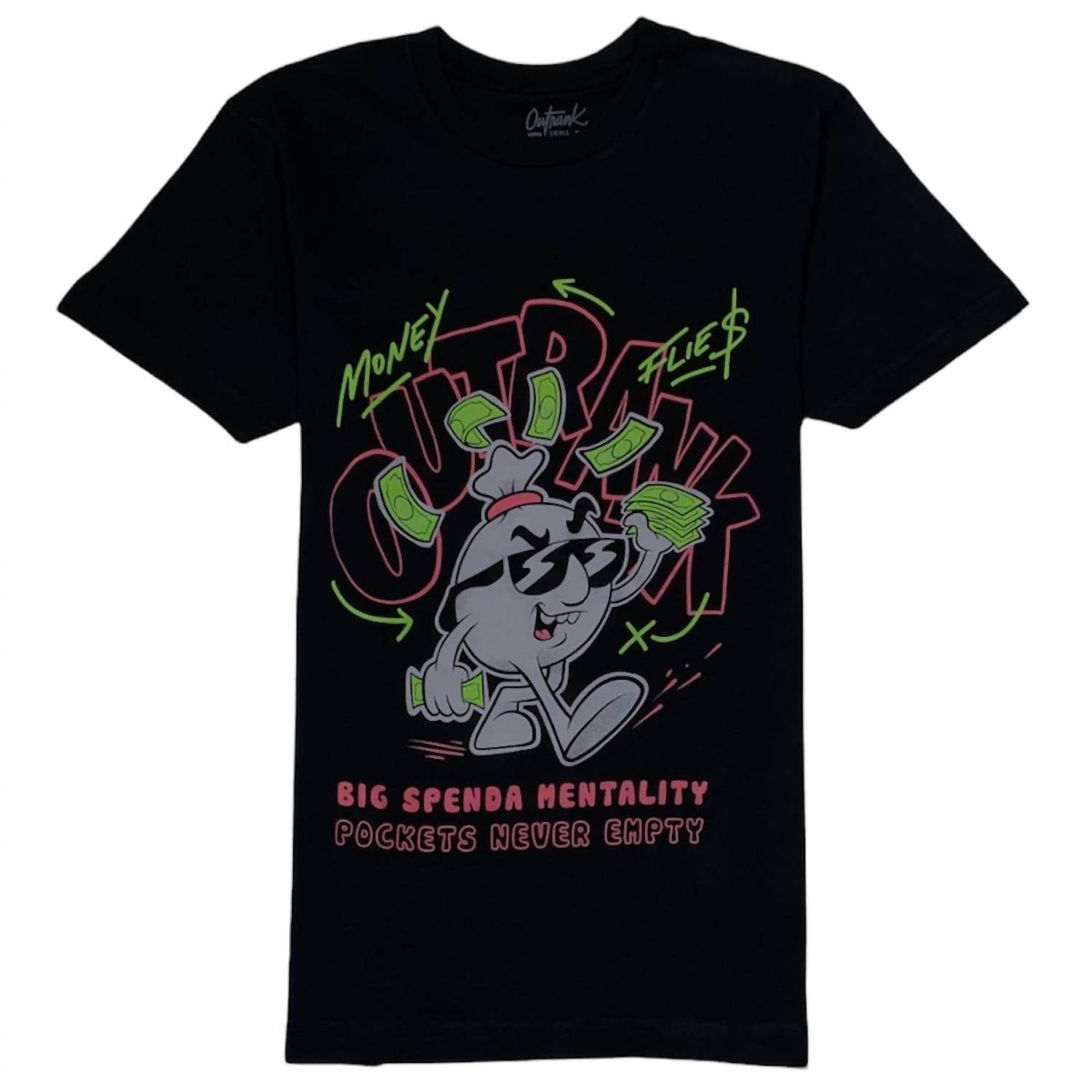 Мужская футболка Big Spenda черного цвета OUTRANK
Мужская футболка Big Spenda черного цвета OUTRANK