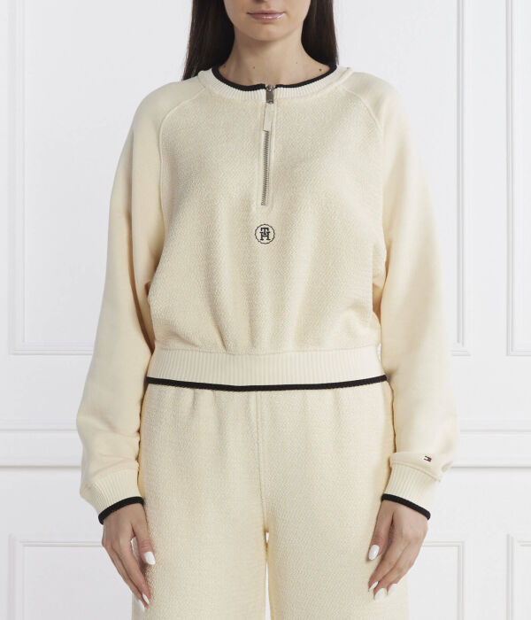 Фактурный свитер Cropped fit Tommy Hilfiger, бежевый 
Фактурный свитер Cropped fit Tommy Hilfiger, бежевый