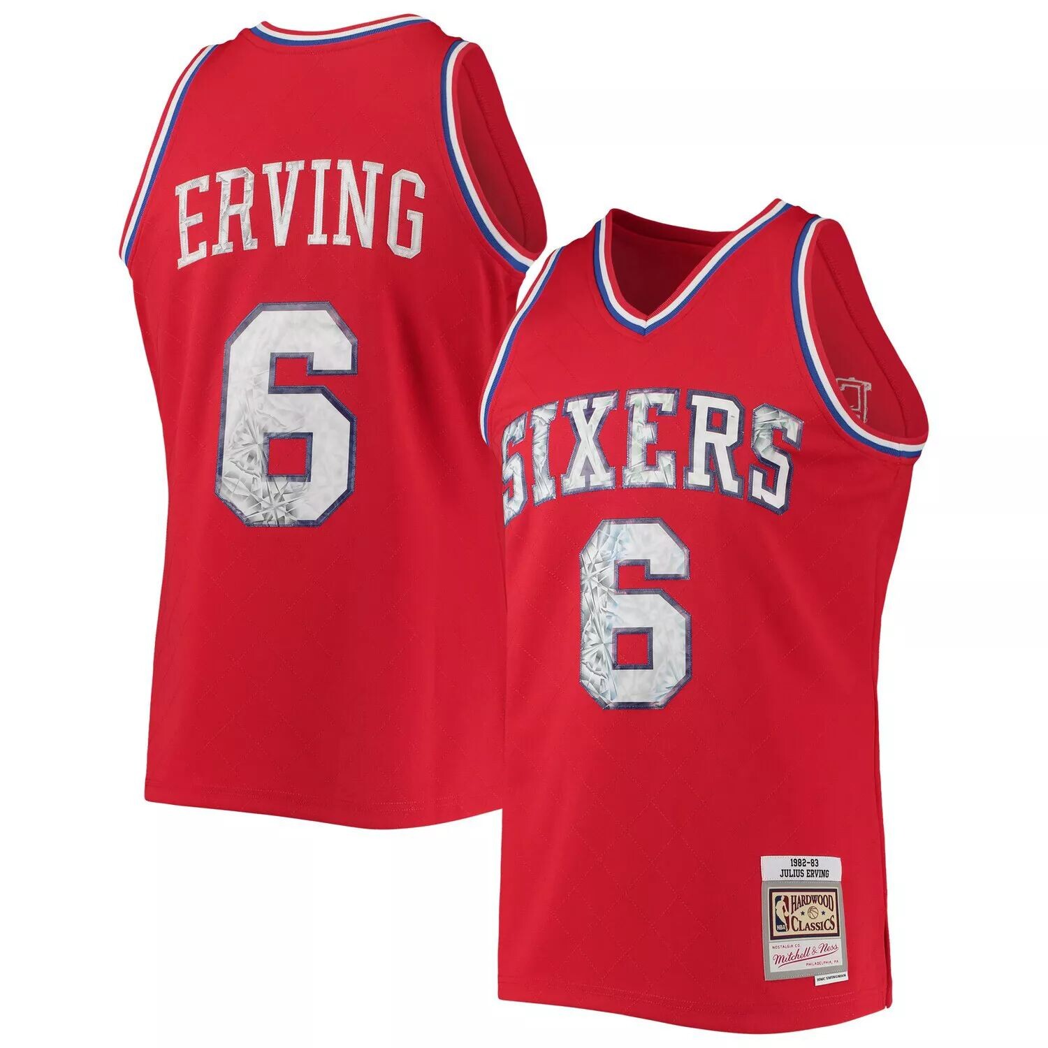 Мужская майка Mitchell & Ness Julius Erving Red Philadelphia 76ers 1996-97 Hardwood Classics NBA Diamond Swingman, посвященная 75-летию НБА
Мужская майка Mitchell & Ness Julius Erving Red Philadelphia 76ers 1996-97 Hardwood Classics NBA Diamond Swingman, посвященная 75-летию НБА