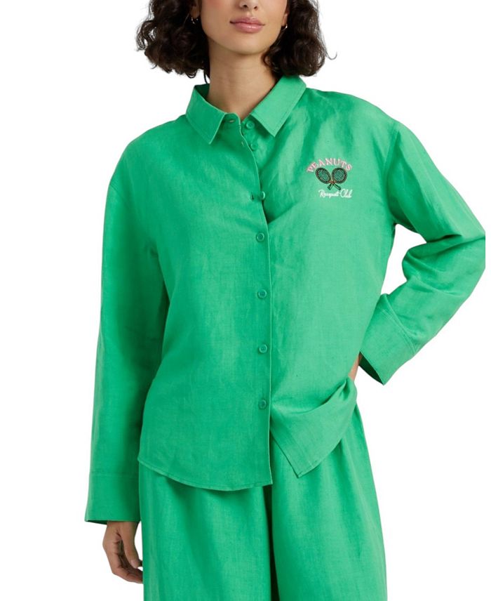 Женская рубашка из льна и хлопка Peanuts Racquet Club Chinti & Parker, зеленый
Женская рубашка из льна и хлопка Peanuts Racquet Club Chinti & Parker, зеленый