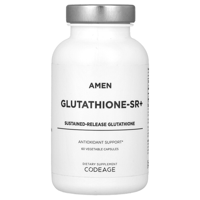 Codeage, Glutathione-SR +, 250 мг, 60 растительных капсул
Codeage, Glutathione-SR +, 250 мг, 60 растительных капсул