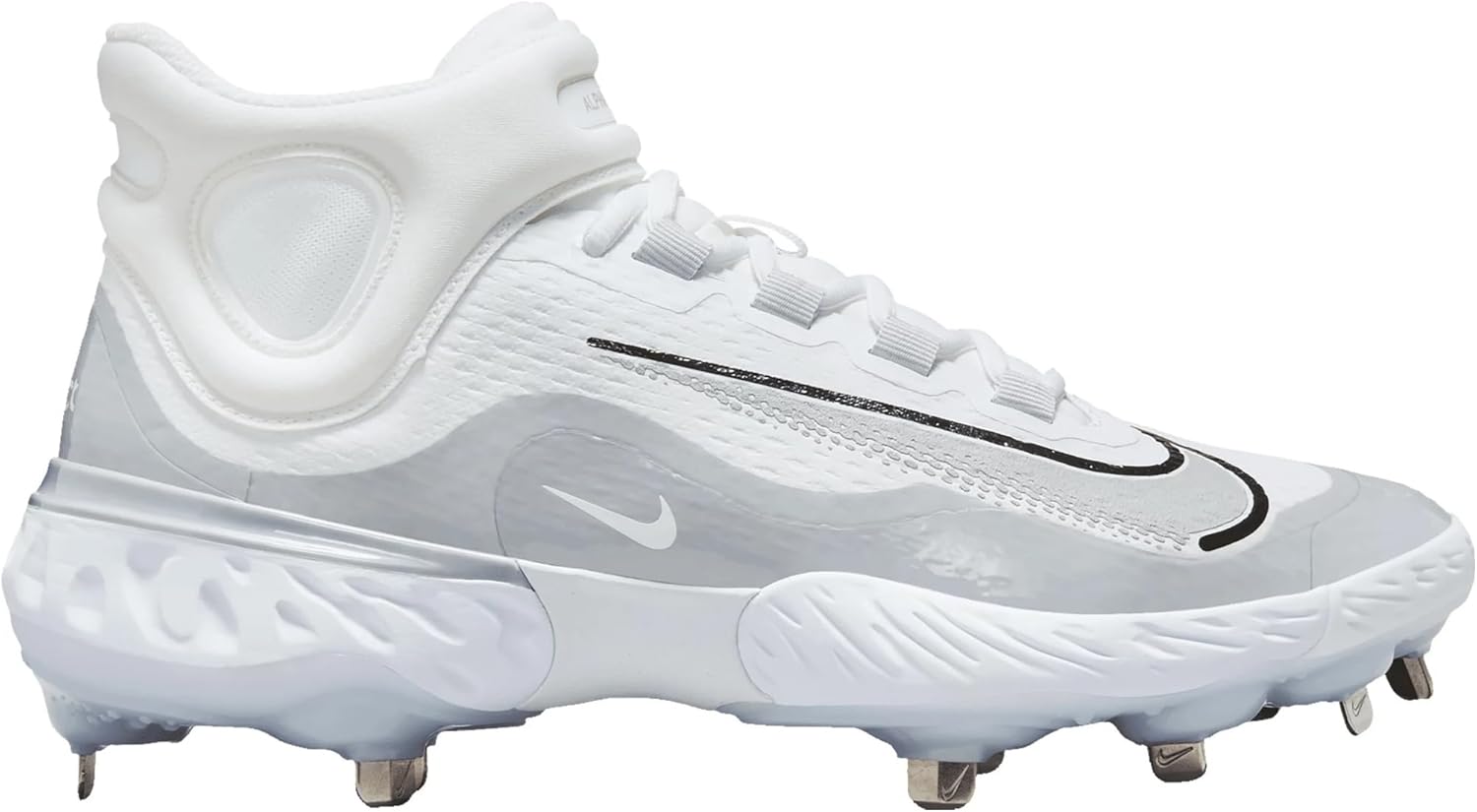 Бейсбольные бутсы Elite 4 Mid Metal от Nike - Alpha Huarache, White/Wolf Grey-Pure Platinum-Black
Бейсбольные бутсы Elite 4 Mid Metal от Nike - Alpha Huarache, White/Wolf Grey-Pure Platinum-Black