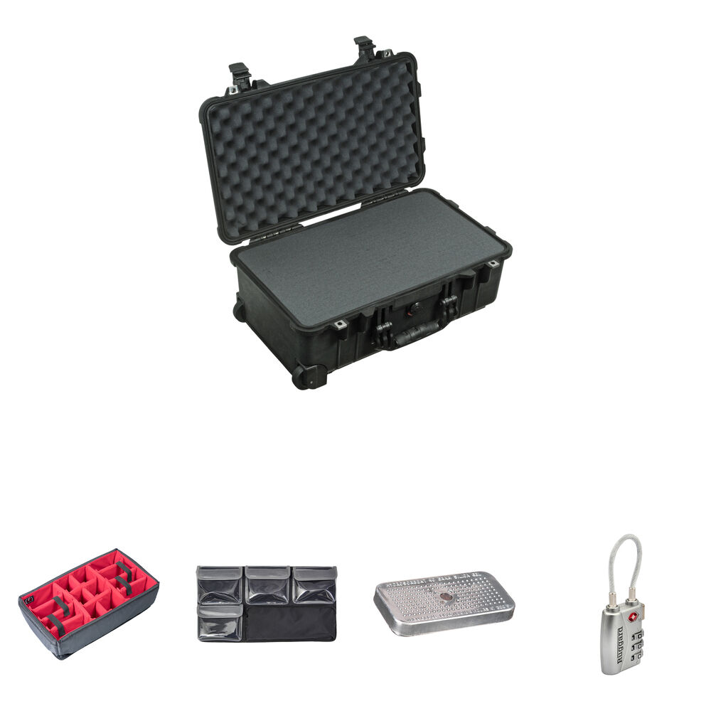 Чехол Pelican 1510 с набором пенопластовых накладок и аксессуаров (черный)
Чехол Pelican 1510 с набором пенопластовых накладок и аксессуаров (черный)