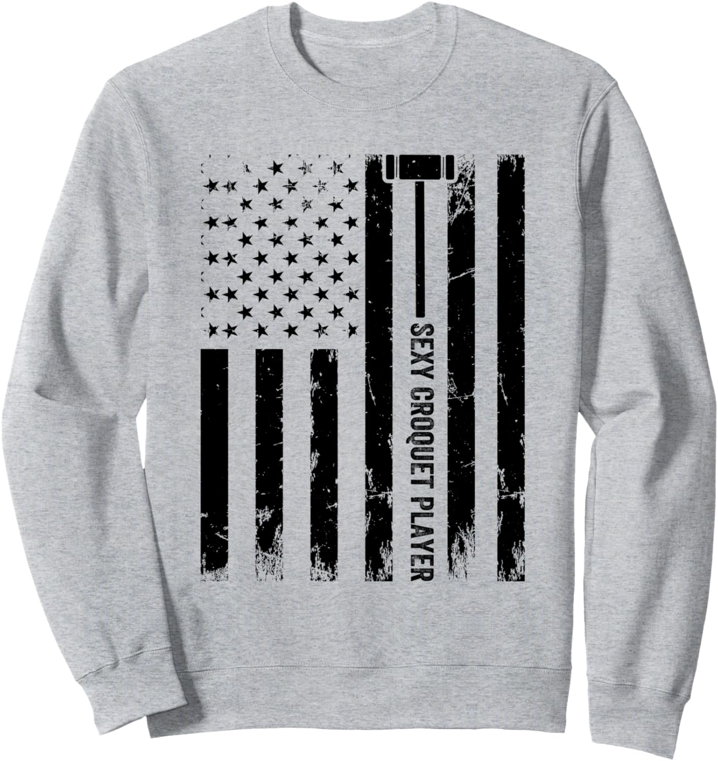 Толстовка с изображением американского флага и игрока в крокет Croquet Designs, серый
Толстовка с изображением американского флага и игрока в крокет Croquet Designs, серый