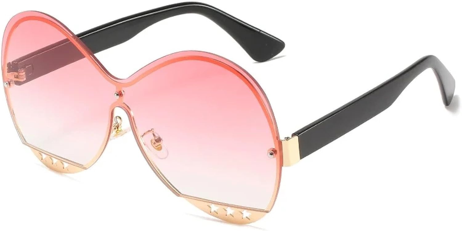 Роскошные солнцезащитные очки большого размера без оправы для женщин и мужчин, модные ретро-очки для путешествий, уличной фотографии, защита от УФ-излучения UV400 TKKTLLT, Black Pink
Роскошные солнцезащитные очки большого размера без оправы для женщин и мужчин, модные ретро-очки для путешествий, уличной фотографии, защита от УФ-излучения UV400 TKKTLLT, Black Pink