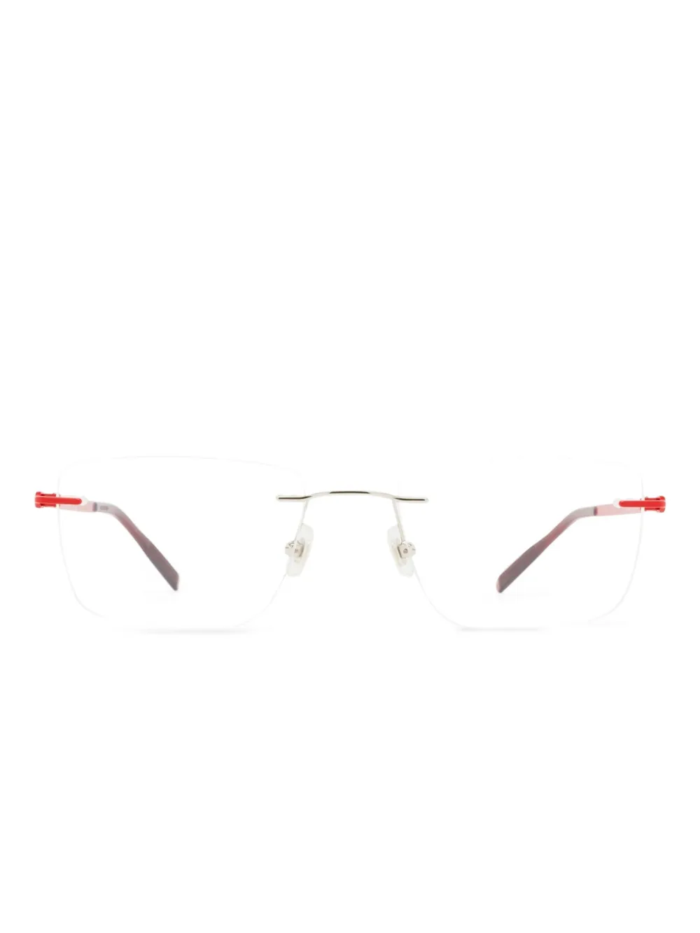 Очки в безободковой прямоугольной оправе MONTBLANC, серебяный
Очки в безободковой прямоугольной оправе MONTBLANC, серебяный