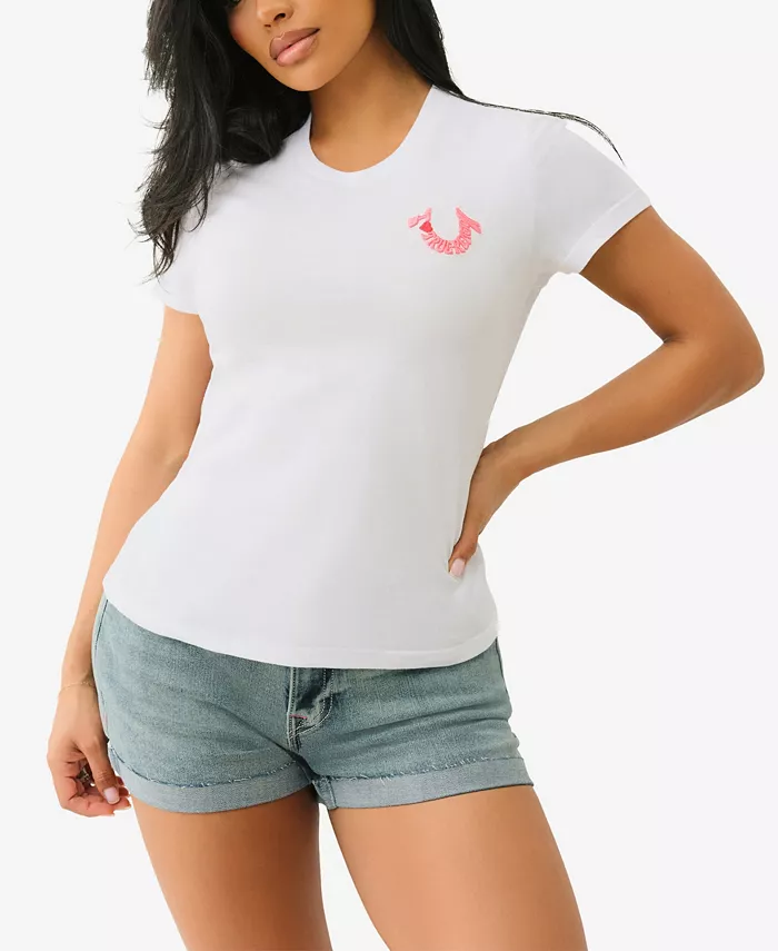 Женская футболка с круглым вырезом и вышитым подковой SS Embroidered Horseshoe True Religion, белый
Женская футболка с круглым вырезом и вышитым подковой SS Embroidered Horseshoe True Religion, белый