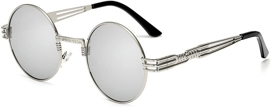 Готические солнцезащитные очки в стиле стимпанк для мужчин и женщин, с металлическим ободком, круглые солнцезащитные очки с зеркальным покрытием, защита от УФ-излучения UV400 MTZJH, C2
Готические солнцезащитные очки в стиле стимпанк для мужчин и женщин, с металлическим ободком, круглые солнцезащитные очки с зеркальным покрытием, защита от УФ-излучения UV400 MTZJH, C2