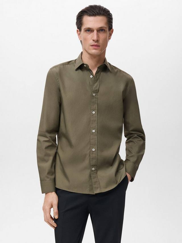 Хлопковая рубашка Regular Fit Mango, Khaki
Хлопковая рубашка Regular Fit Mango, Khaki