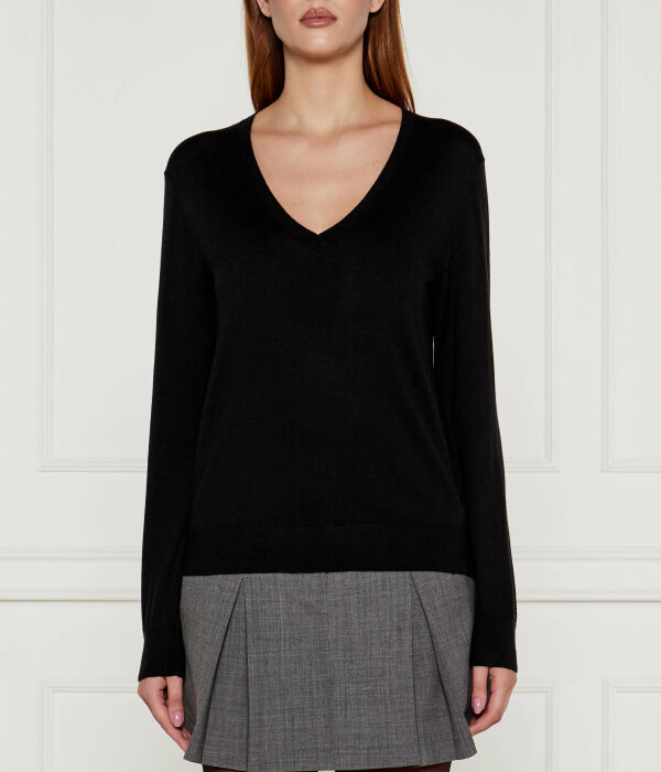 Пуловер женский Tommy Hilfiger шерстяной с глубоким вырезом, черный
Пуловер женский Tommy Hilfiger шерстяной с глубоким вырезом, черный