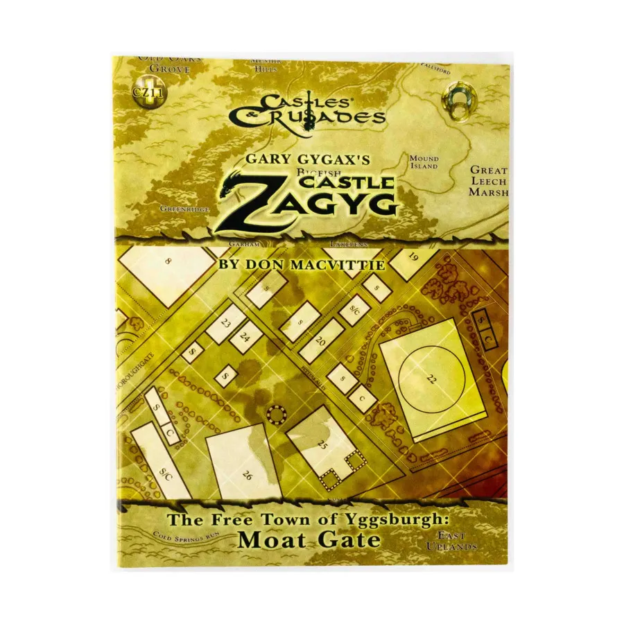 Free Town of Yggsburgh - Moat Gate (1st Printing), Castles & Crusades - Gary Gygax's Castle Zagyg (Troll Lord Games), мягкая обложка 
Free Town of Yggsburgh - Moat Gate (1st Printing), Castles & Crusades - Gary Gygax's Castle Zagyg (Troll Lord Games), мягкая обложка