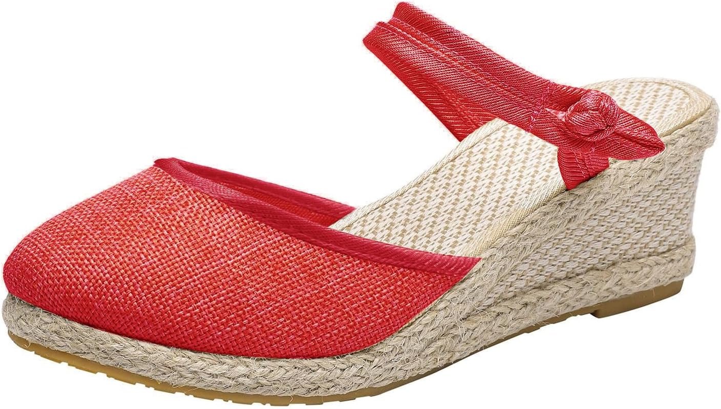 Женские босоножки с закрытым носком, элегантные, на низком каблуке, на платформе эспадрильи, летние пляжные сандалии, дышащие с поддержкой свода стопы Generic, красный
Женские босоножки с закрытым носком, элегантные, на низком каблуке, на платформе эспадрильи, летние пляжные сандалии, дышащие с поддержкой свода стопы Generic, красный