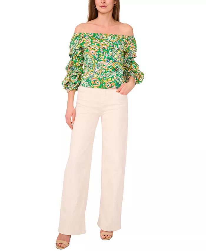 Женская блуза с открытыми плечами, пузырьковыми рукавами 3/4 и завязкой спереди Vince Camuto, зеленый
Женская блуза с открытыми плечами, пузырьковыми рукавами 3/4 и завязкой спереди Vince Camuto, зеленый