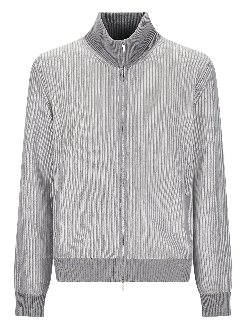 Кардиган на молнии в рубчик Lardini, серый
Кардиган на молнии в рубчик Lardini, серый