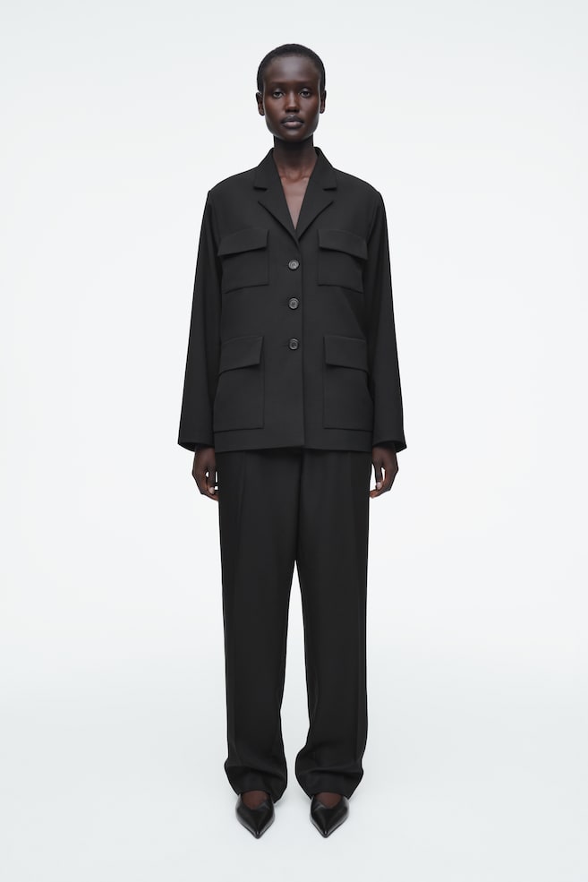 Брюки прямого покроя с эластичным поясом Cos, черный
Брюки прямого покроя с эластичным поясом Cos, черный