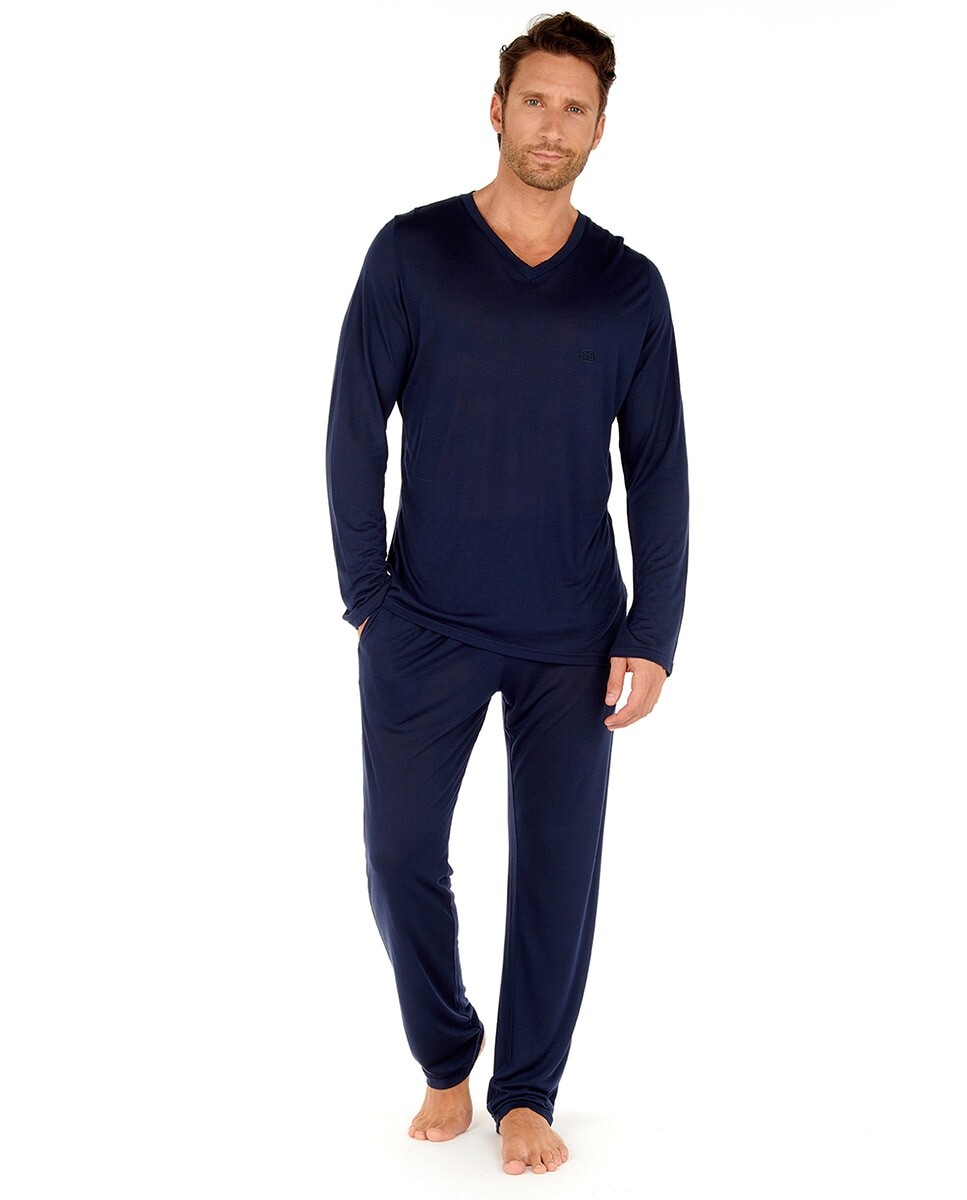 Мужские длинные брюки из модала с карманами Hom, синий
Мужские длинные брюки из модала с карманами Hom, синий