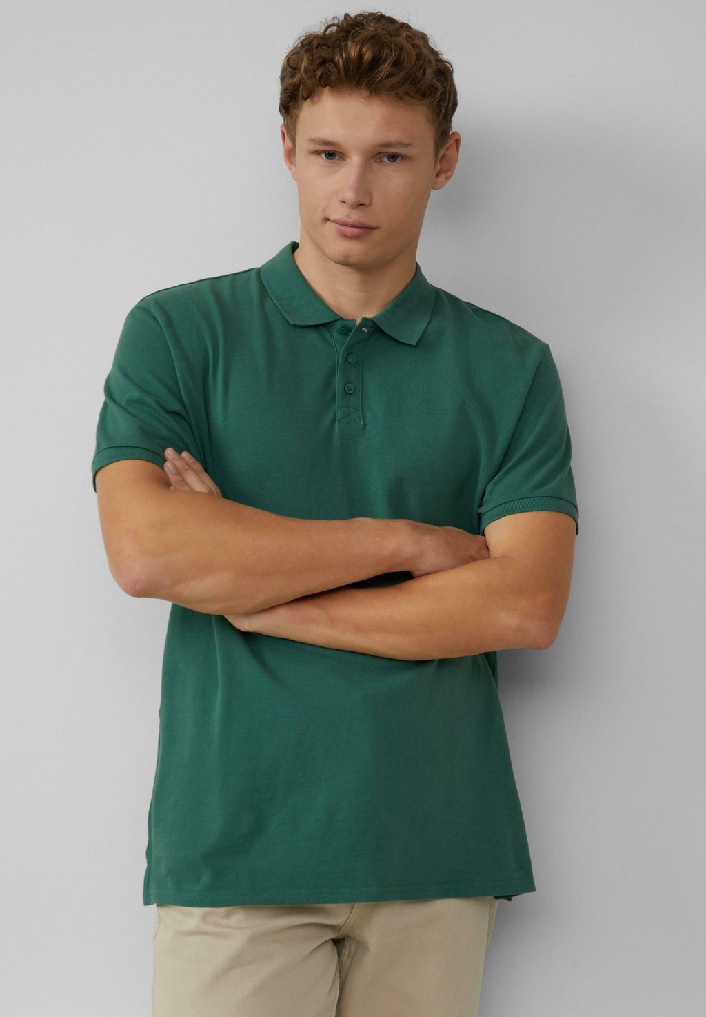 Рубашка поло QS, темно-зеленый
Рубашка поло QS, темно-зеленый