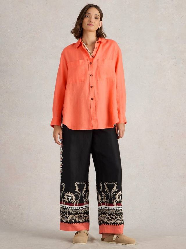 Рубашка из чистого льна большого размера от лидии White Stuff, оранжевый
Рубашка из чистого льна большого размера от лидии White Stuff, оранжевый