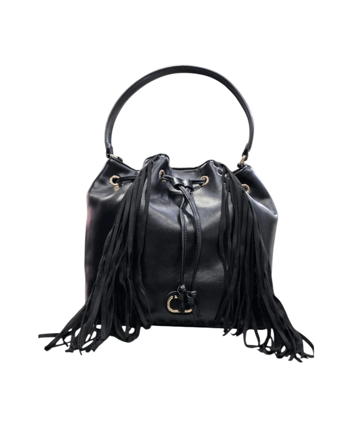 Черная сумка-ведро в модном стиле Twinset, черный
Черная сумка-ведро в модном стиле Twinset, черный